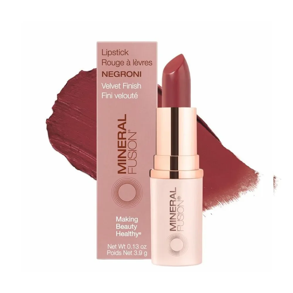 Mineral Fusion Negroni Long-Lasting Lipstick With Avocado Oil, Cocoa Seed Butter
